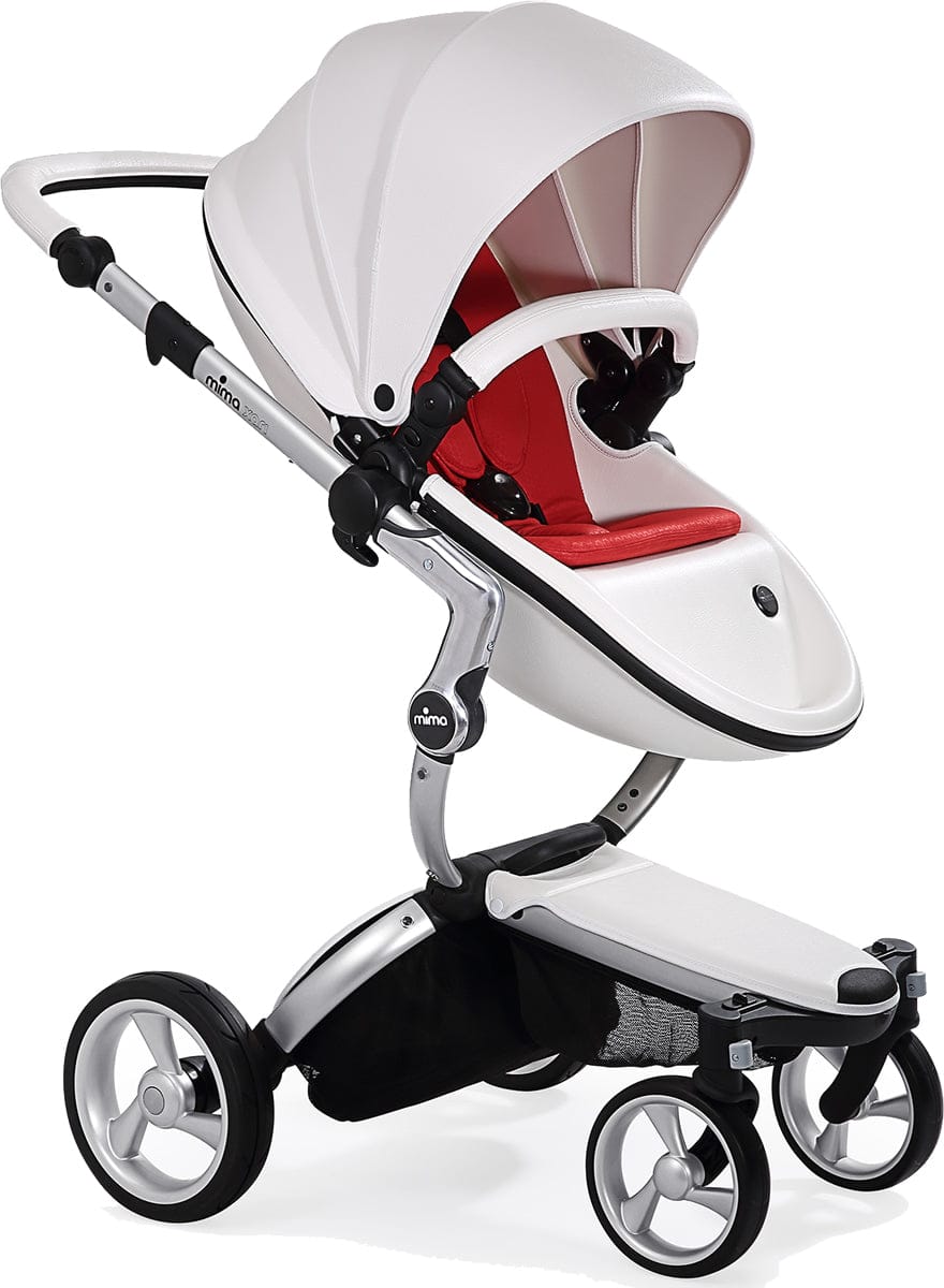 Mima Xari Complete Stroller, Silver - Snow White / Ruby Red - A112-01-SSWR