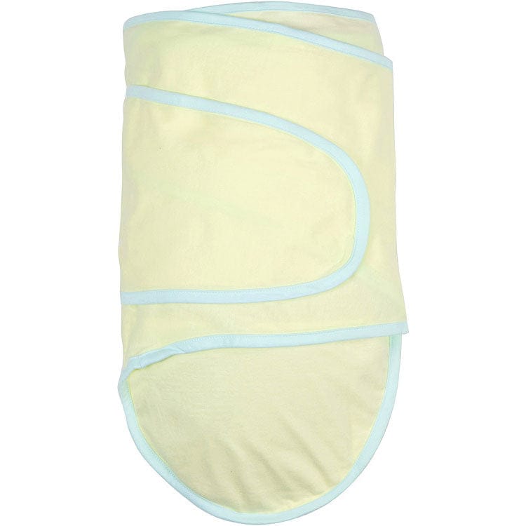Miracle Blanket Swaddle - Yellow with Aqua Trim - 6.89077E+11