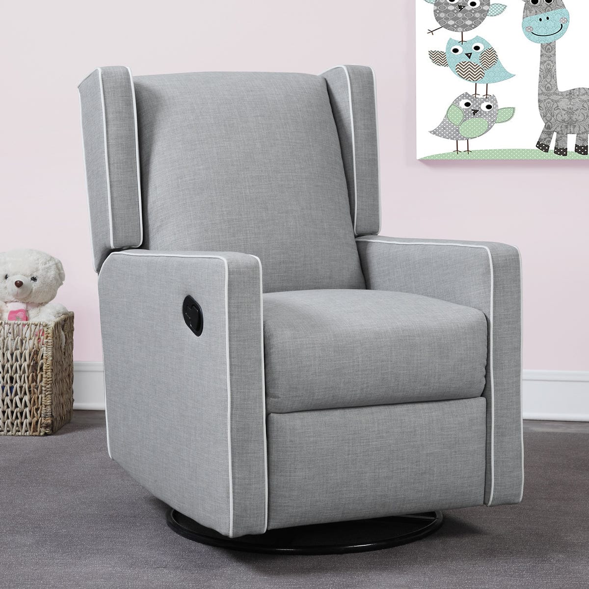 Bertini Everston Swivel Glider Recliner - Gray - DA6899-GR