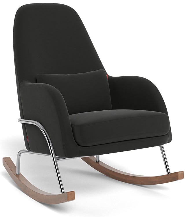 Monte Design Jackson Rocker - Chrome Base / Black Performance Microfiber Fabric - JACKSON-CHR-BLACK