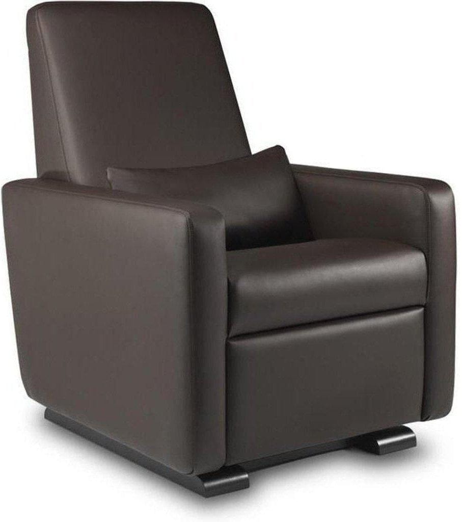 Monte Design Motorized Grano Glider Recliner - Espresso Wood Glide Base / Brown Enviroleather Fabric - GRANO-EWG-BROWN