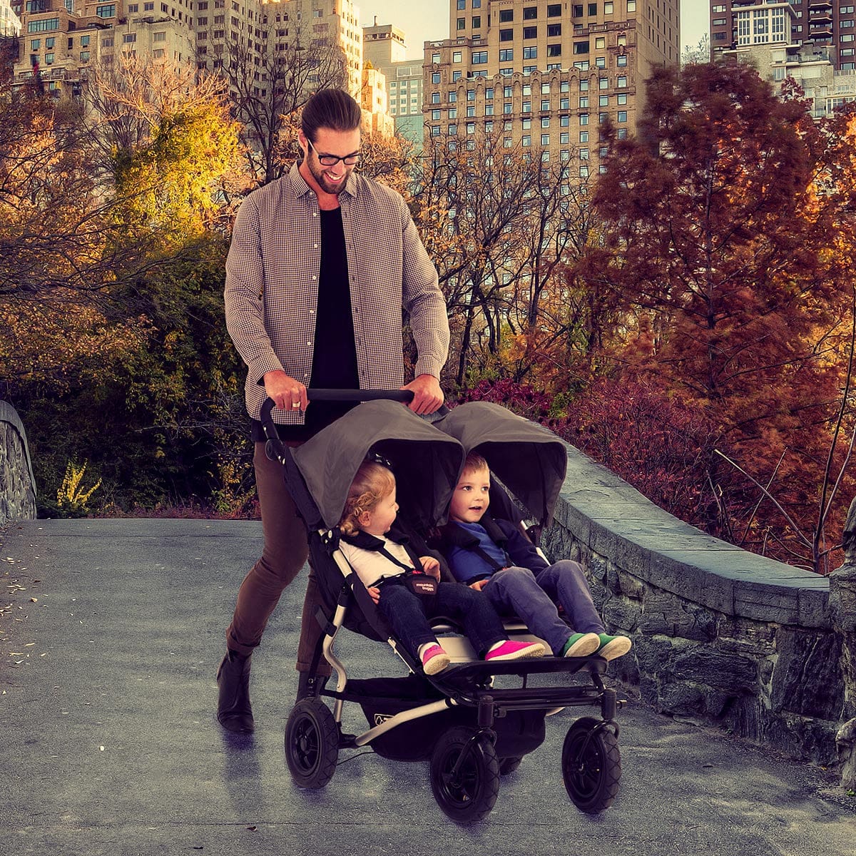 Mountain Buggy Duet Double Stroller - Flint