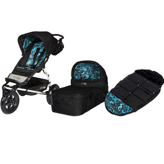 Mountain Buggy Urban Jungle Single Stroller + Carry Cot + Footmuff in Limited Edition Midnight - MB1-U1LE2-C1SLE