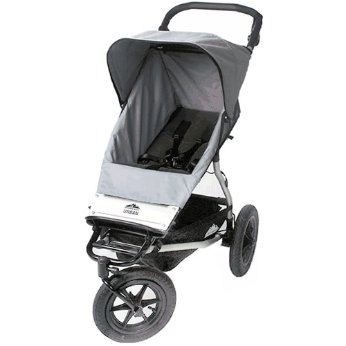 Mountain Buggy Urban Single Jogging Stroller 2006 Silver/Black Dot - UU1204-764
