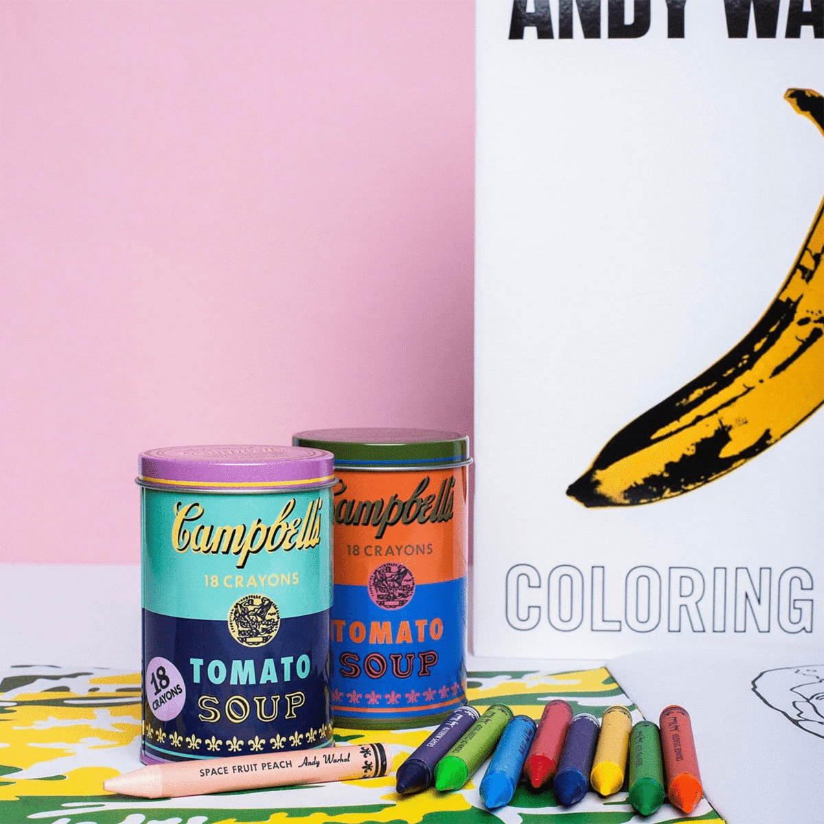 Mudpuppy Andy Warhol Soup Can Crayons - Orange - 9780735346390