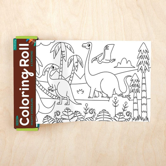 Mudpuppy Mini Coloring Roll - Mighty Dinosaurs - 9780735359833