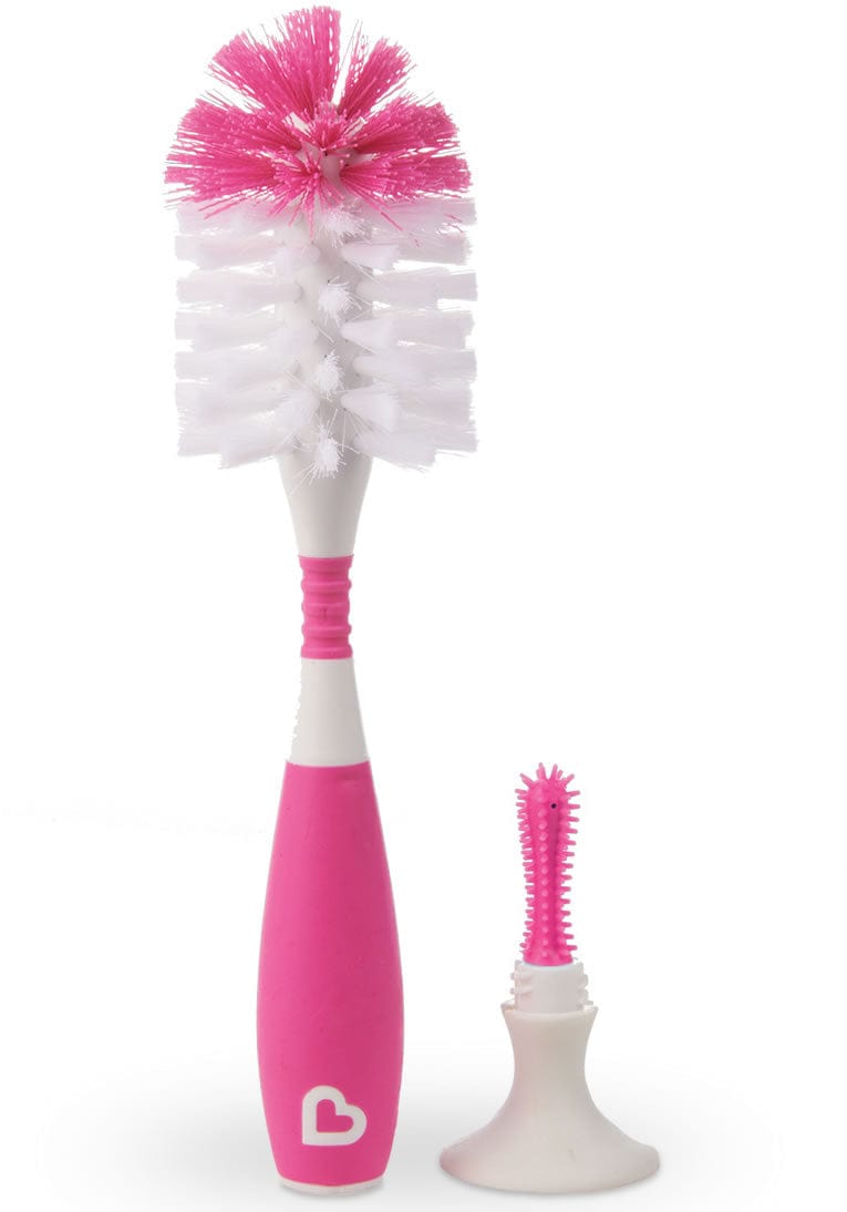 Munchkin Bristle Bottle Brush - Pink - 15769-GIRL