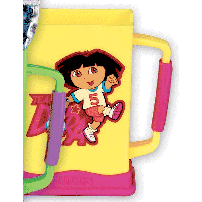 Munchkin Dora the Explorer Grip N Sip Juice Box Carrier in Yellow
