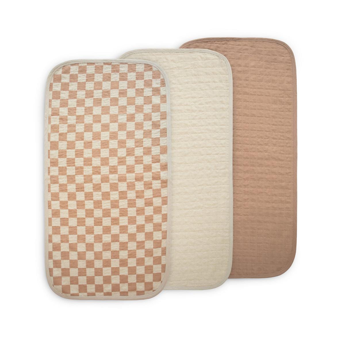 Mushie Changing Pad Liner 3-Pack - Check Combo - MCPL-1003