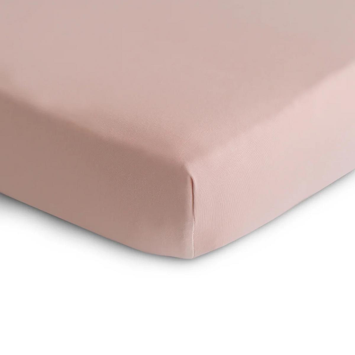 Mushie Stretchy Crib Sheet - Blush - SCS-1003