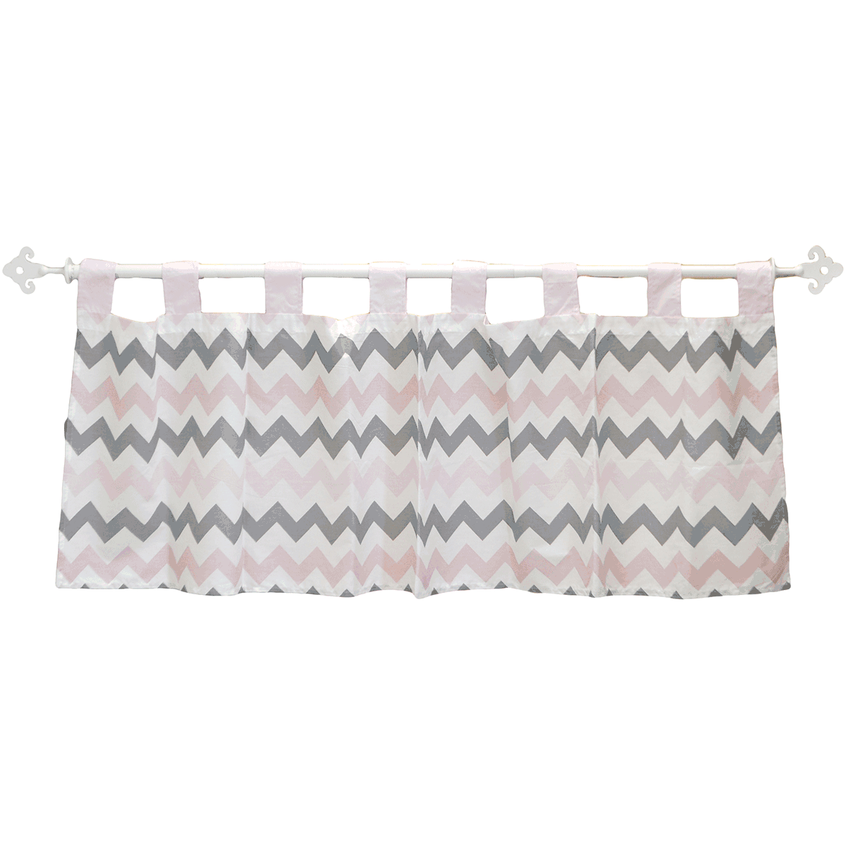 My Baby Sam Chevron Baby Pink Window Valance