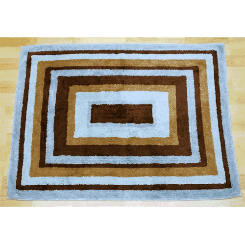 My Baby Sam Mad About Plaid in Blue Rug - Blue/Brown