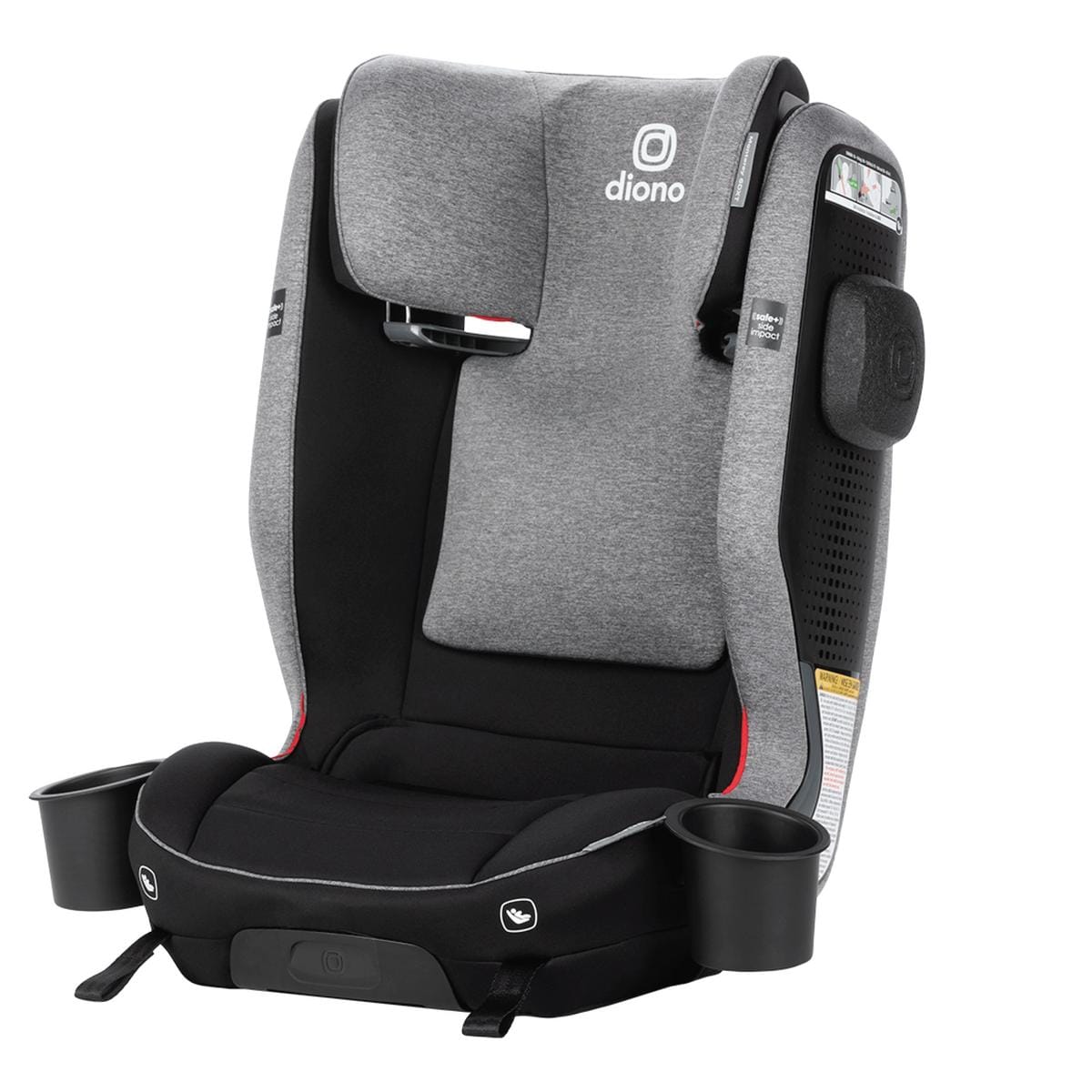 Diono Monterey 6DXT SafePlus High Back Belt Positioning Booster Car Seat - Black Storm - 15730-NA-01