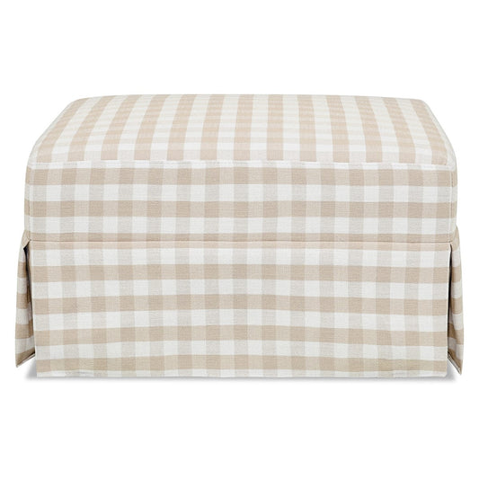 Namesake Crawford Gliding Ottoman - Tan Gingham - M21785TGH