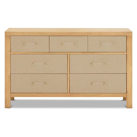 Namesake Eloise 7-Drawer Assembled Dresser - Honey and Performance Sand Eco-Weave - M24816HYPSEW