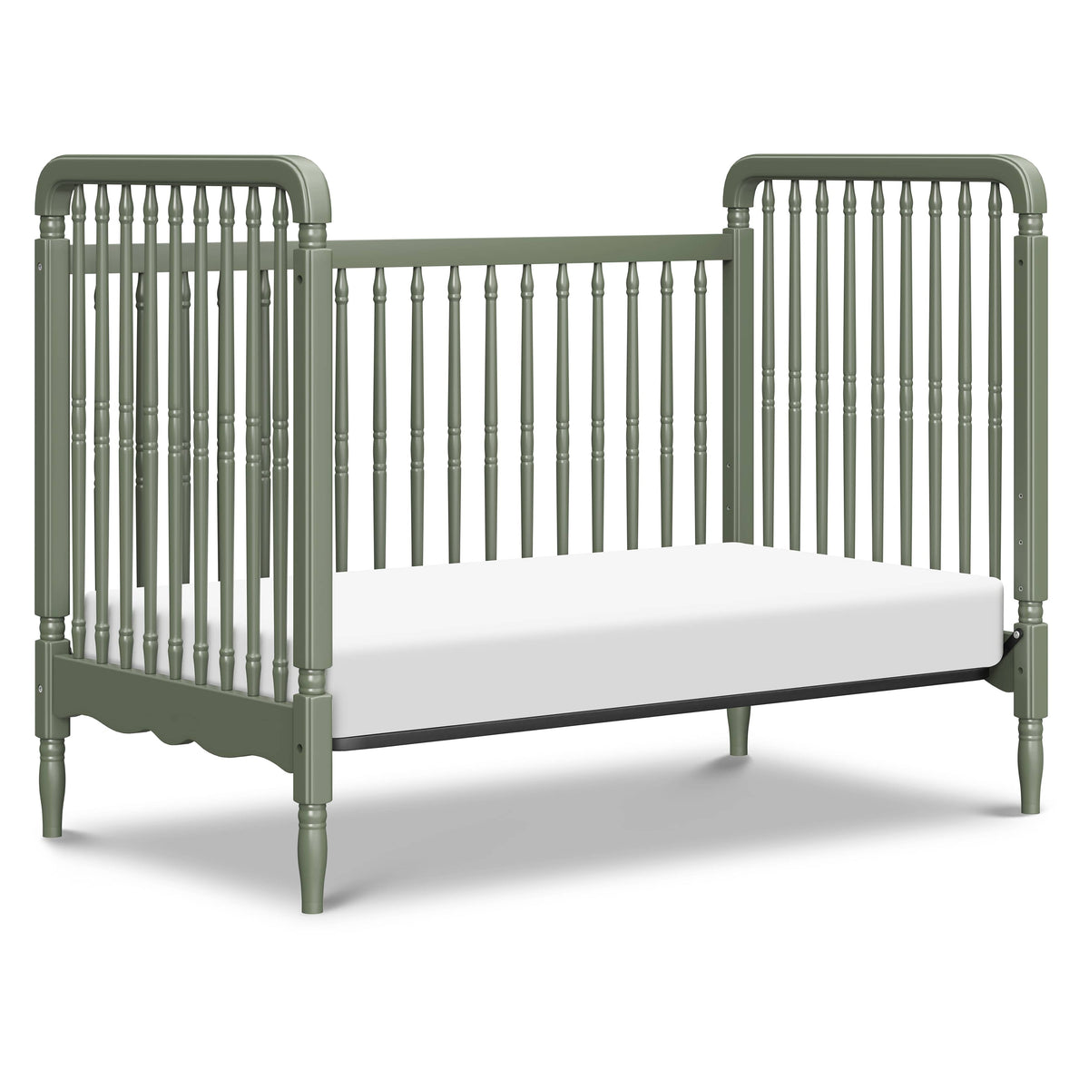 Namesake Liberty 3-in-1 Convertible Spindle Crib with Toddler Bed Conversion Kit - Juniper