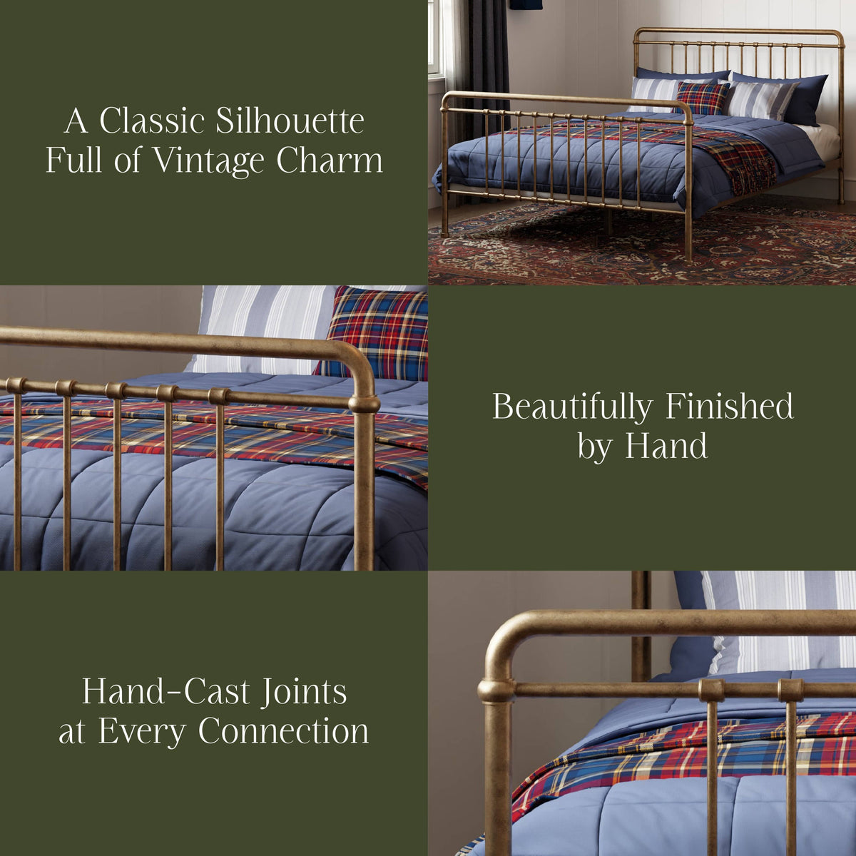Namesake Winston Full Bed - Vintage Gold