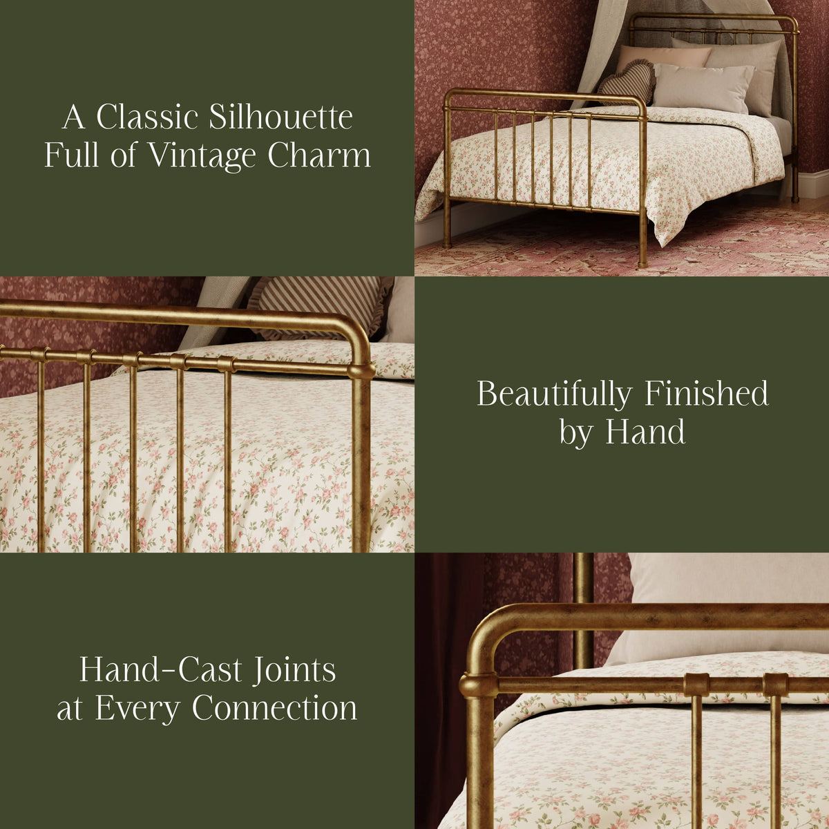 Namesake Winston Twin Bed - Vintage Gold