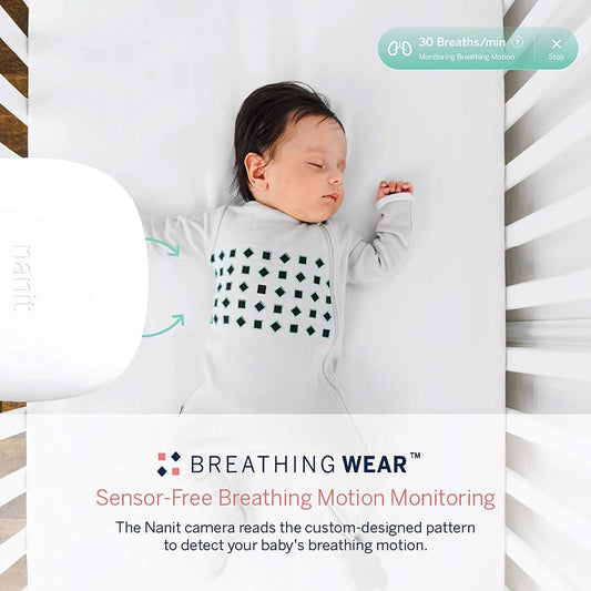 Nanit Breathing Wear Pajamas - 3-6 Months, Pebble Grey - B531GUS