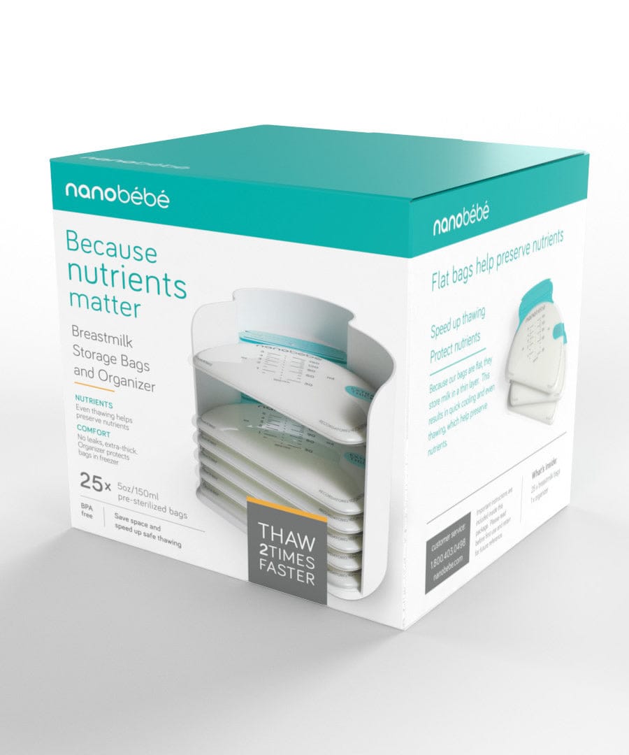 Nanobebe 25 Breastmilk Storage Bags + Organizer - FUS5010162