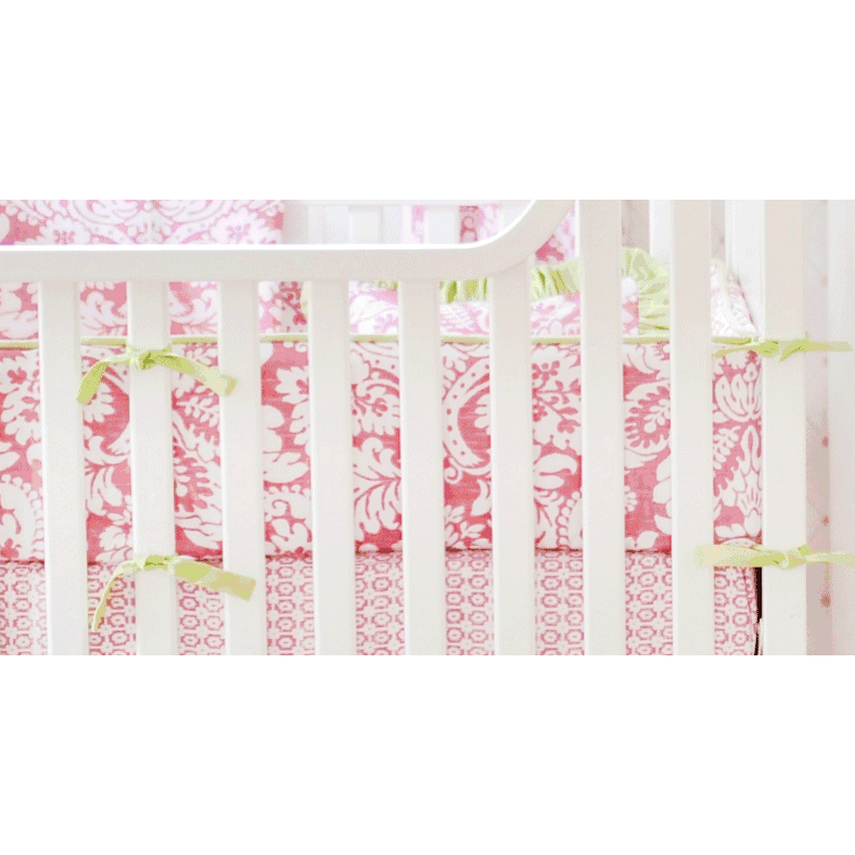 New Arrivals Bloom in Pink Crib Bumper