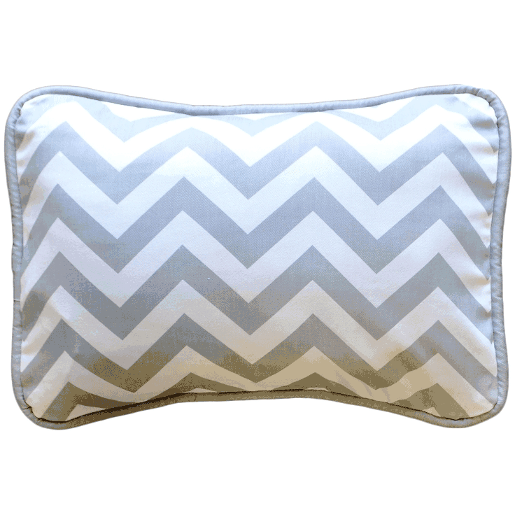 New Arrivals Zig Zag Grey Throw Pillow - 16 x 16 - NA-ZZGREY-TP