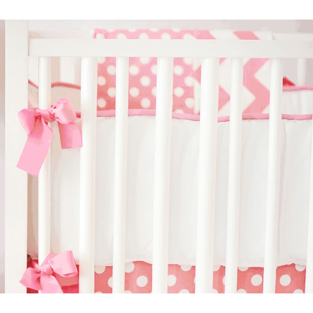 New Arrivals Zig Zag Hot Pink Crib Bumper