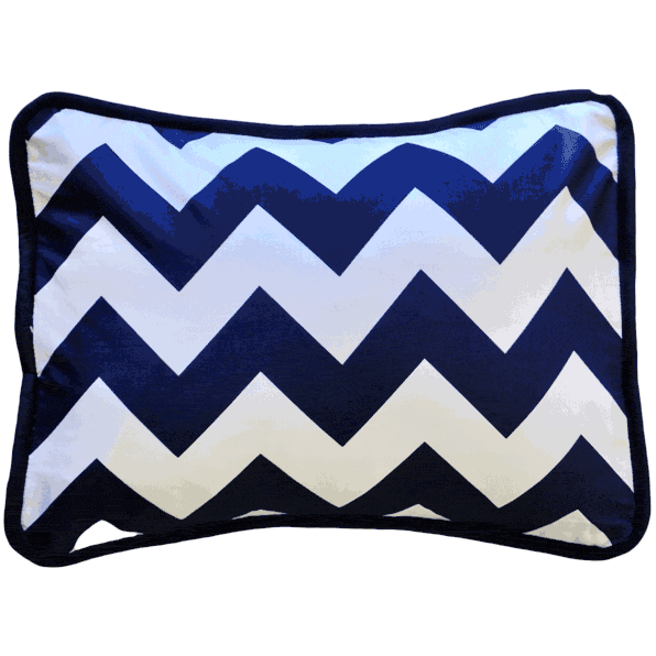 New Arrivals Zig Zag Navy Throw Pillow - 16 x 16 - NA-ZZNAVY-TP