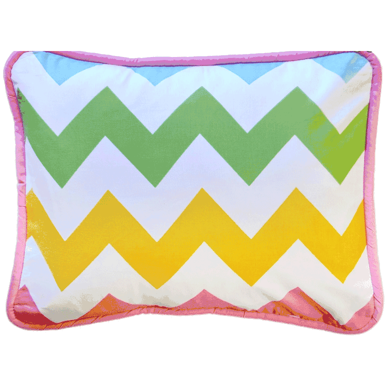 New Arrivals Zig Zag Rainbow Throw Pillow - 16 x 16 - NA-ZZRAIN-TP