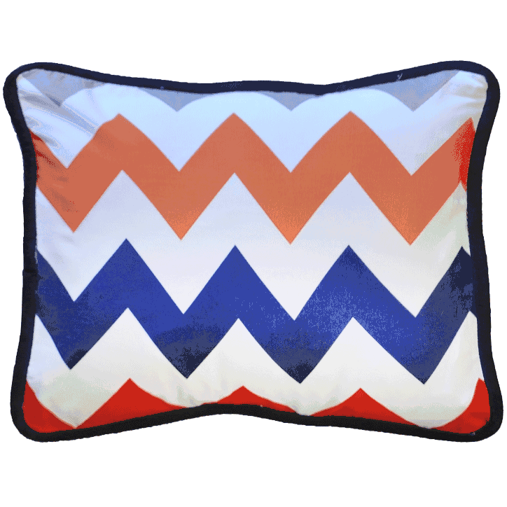 New Arrivals Zig Zag Rugby Throw Pillow - 16 x 16 - NA-ZZRUG-TP