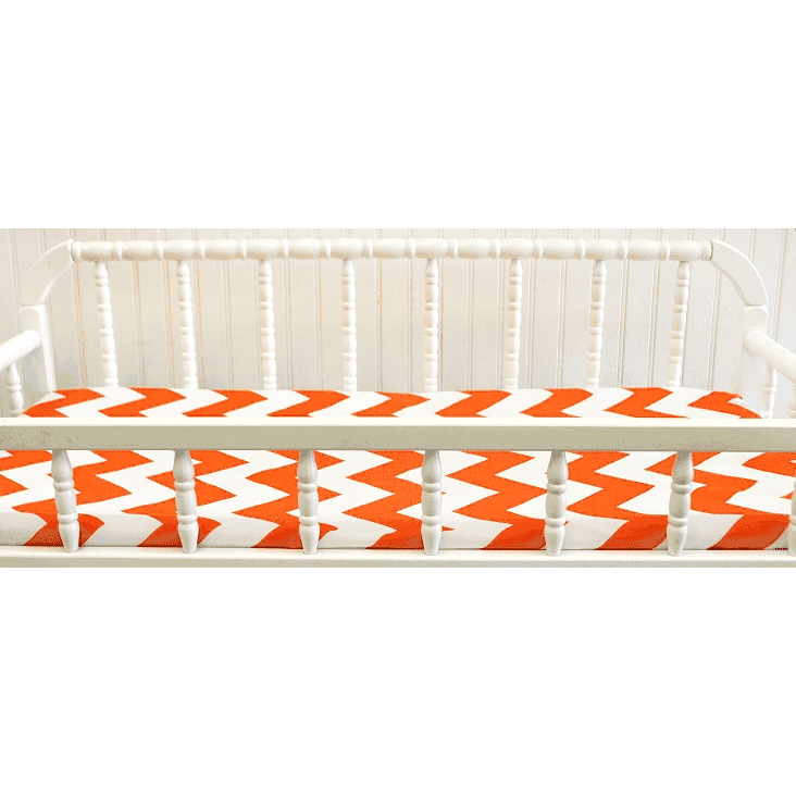 New Arrivals Zig Zag Tangerine Changing Pad Cover - NA-ZZTANG-PAD