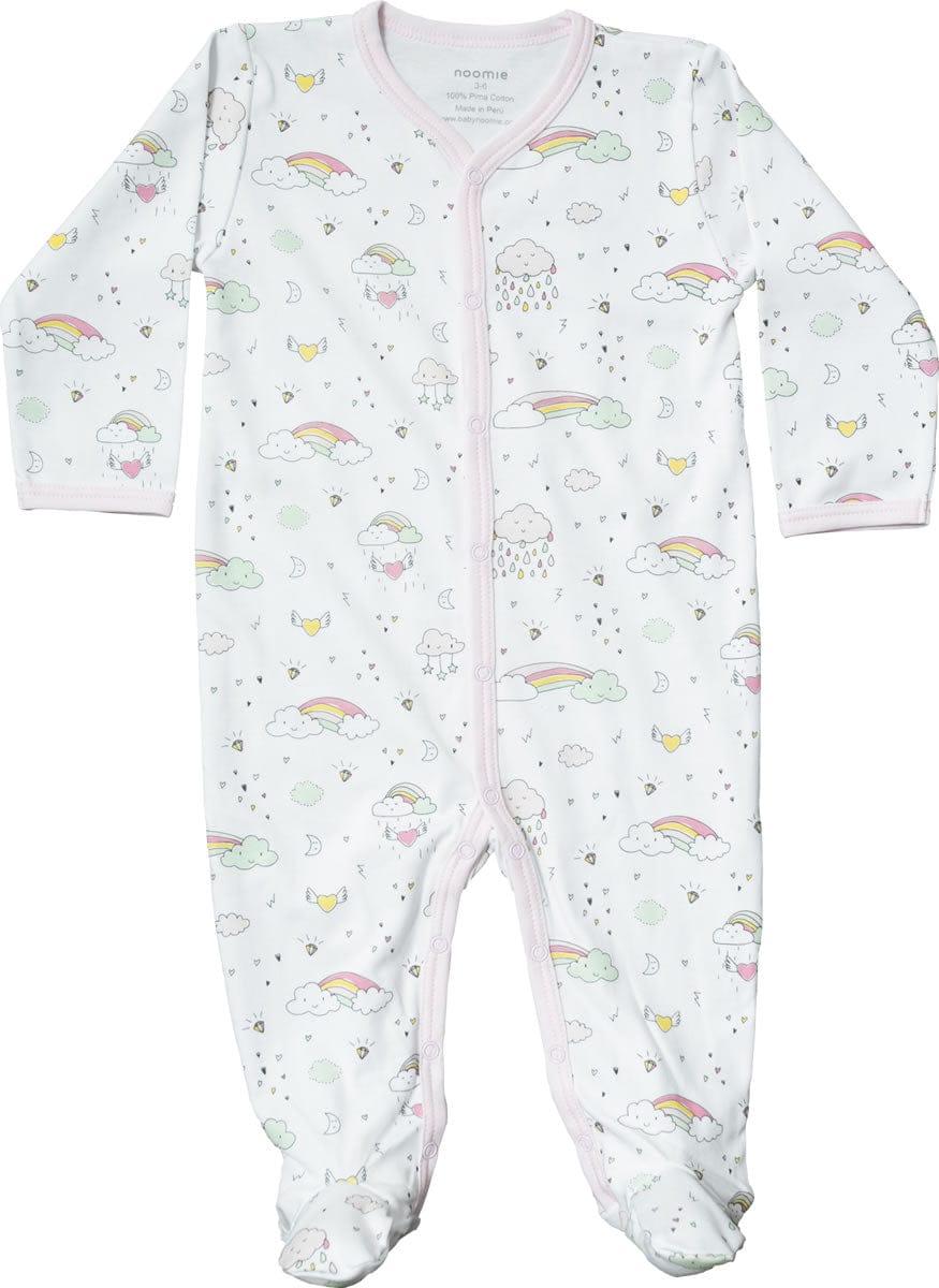Noomie Snap Footie - Rainbows (0-3M) - 1801V-70-0-3