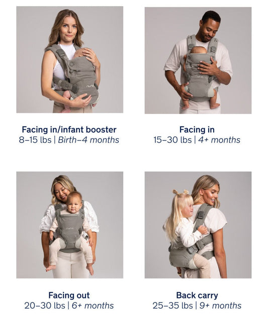 Nuna CUDL Clik 4 in 1 Baby Carrier - Fog - BC17202FOG