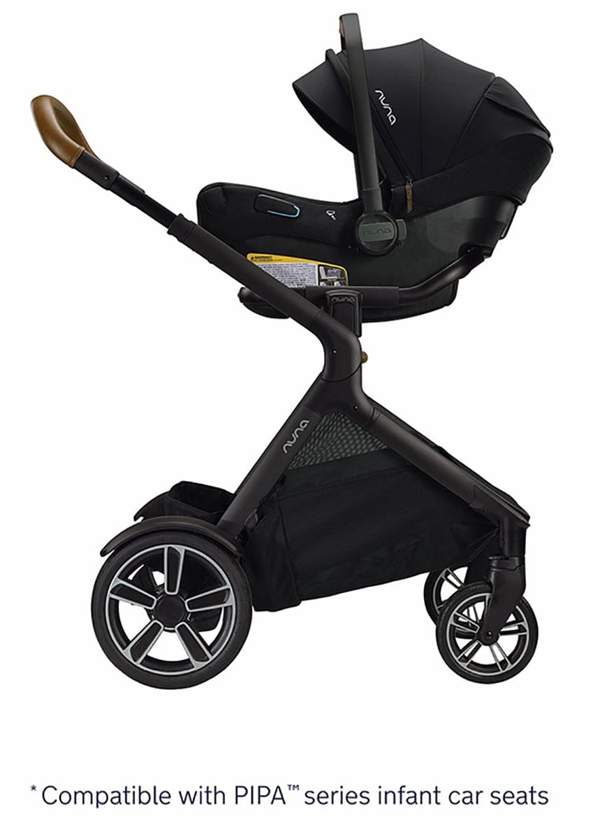 Nuna DEMI Grow + PIPA Lite RX Travel System with Aire Protect Canopy + Classic Canopy - Hazelwood / Caviar - ST08122HAZ-CF10208600CVR