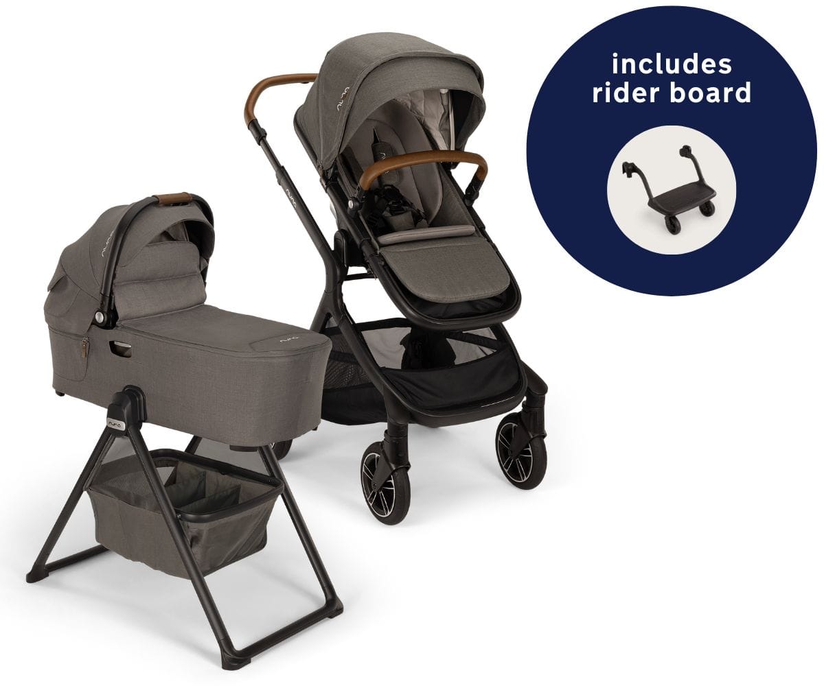 nuna stroller toddler board Nuna DEMI Next Stroller with Rider Board + DEMI Next Bassinet with Sta