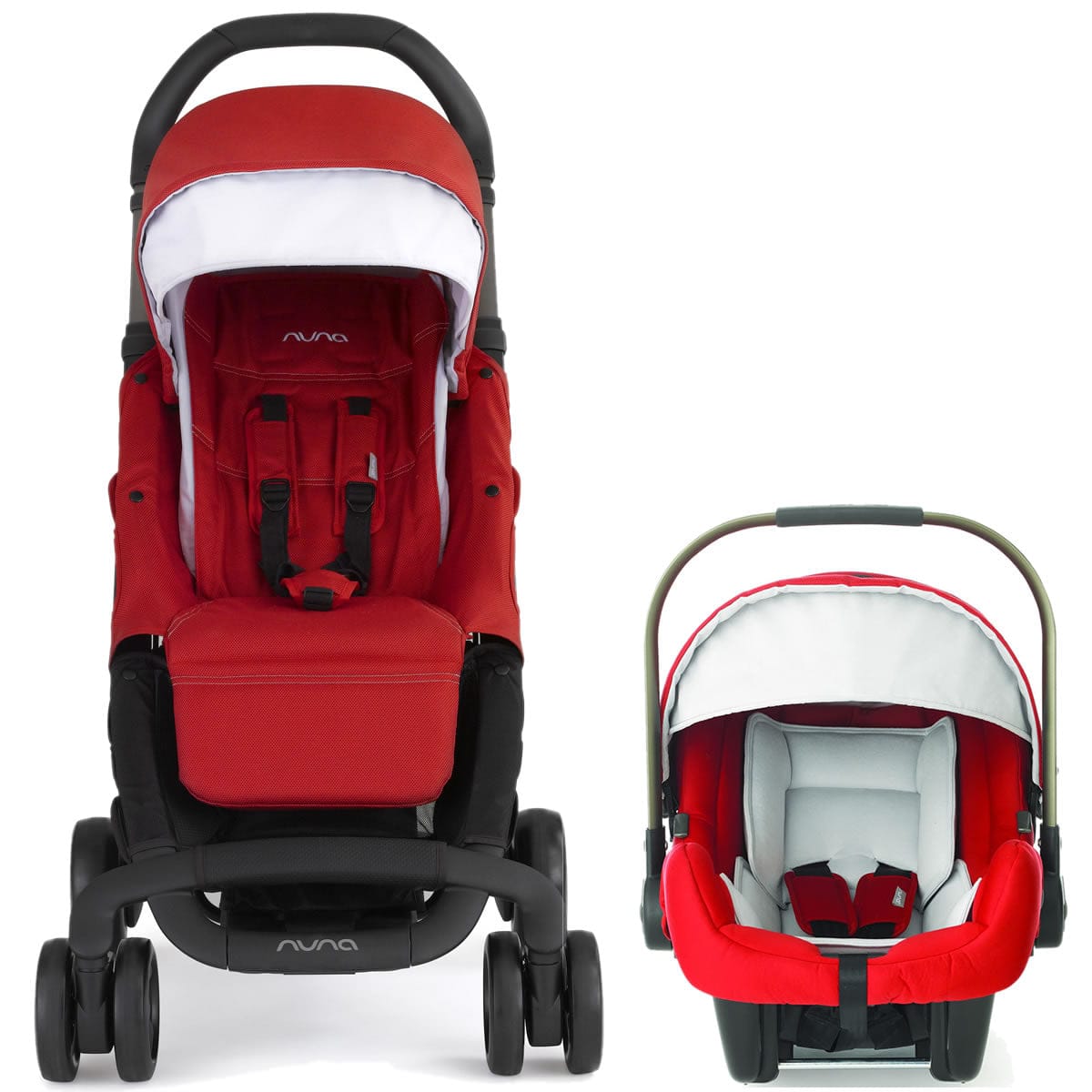 Nuna Pepp & Pipa Travel System - Scarlet - NUNA-TS-SCRLT