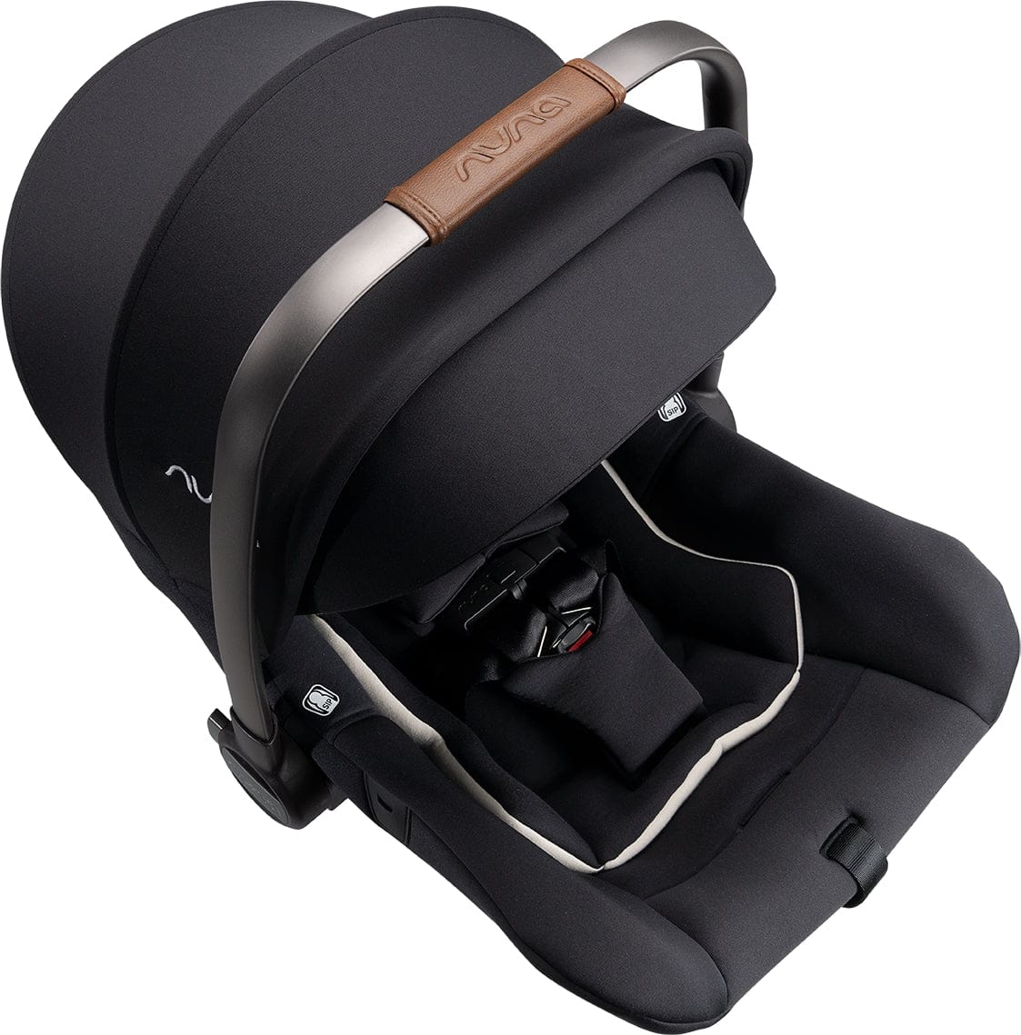 Nuna PIPA Lite R Lightweight Infant Car Seat + RELX Base with Load Leg - Caviar - CF08508600CVR