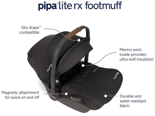 Nuna PIPA Lite RX Footmuff - Caviar - FT10200CVR
