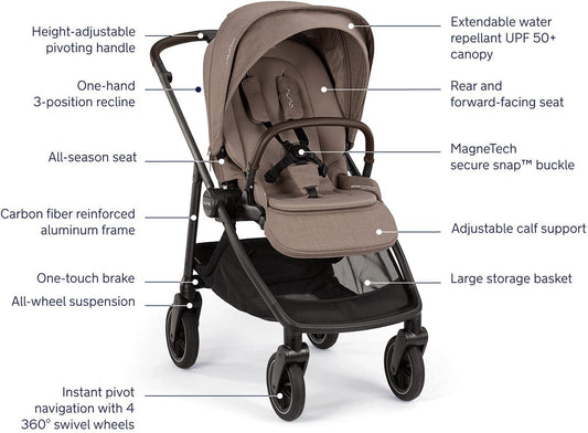 Nuna SWIV + PIPA Aire RX Travel System Bundle - Cedar / Caviar Chocolate
