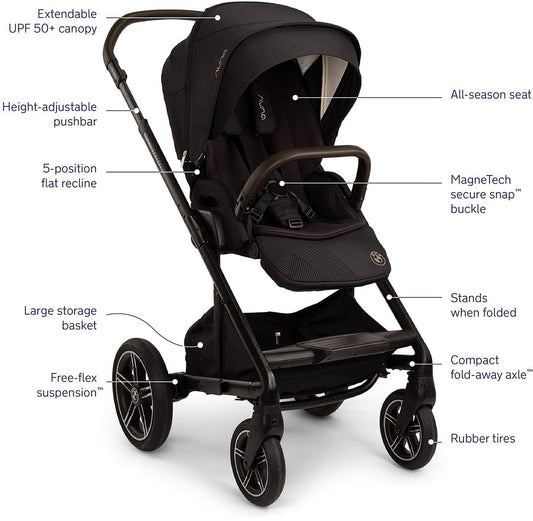 Nuna x BMW MIXX Next Stroller with Magnetic Buckle - Element - ST13457ELM