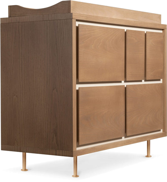 Nursery Works Novella 5-Drawer Dresser - Stained Ash / Ivory - NW15015AY