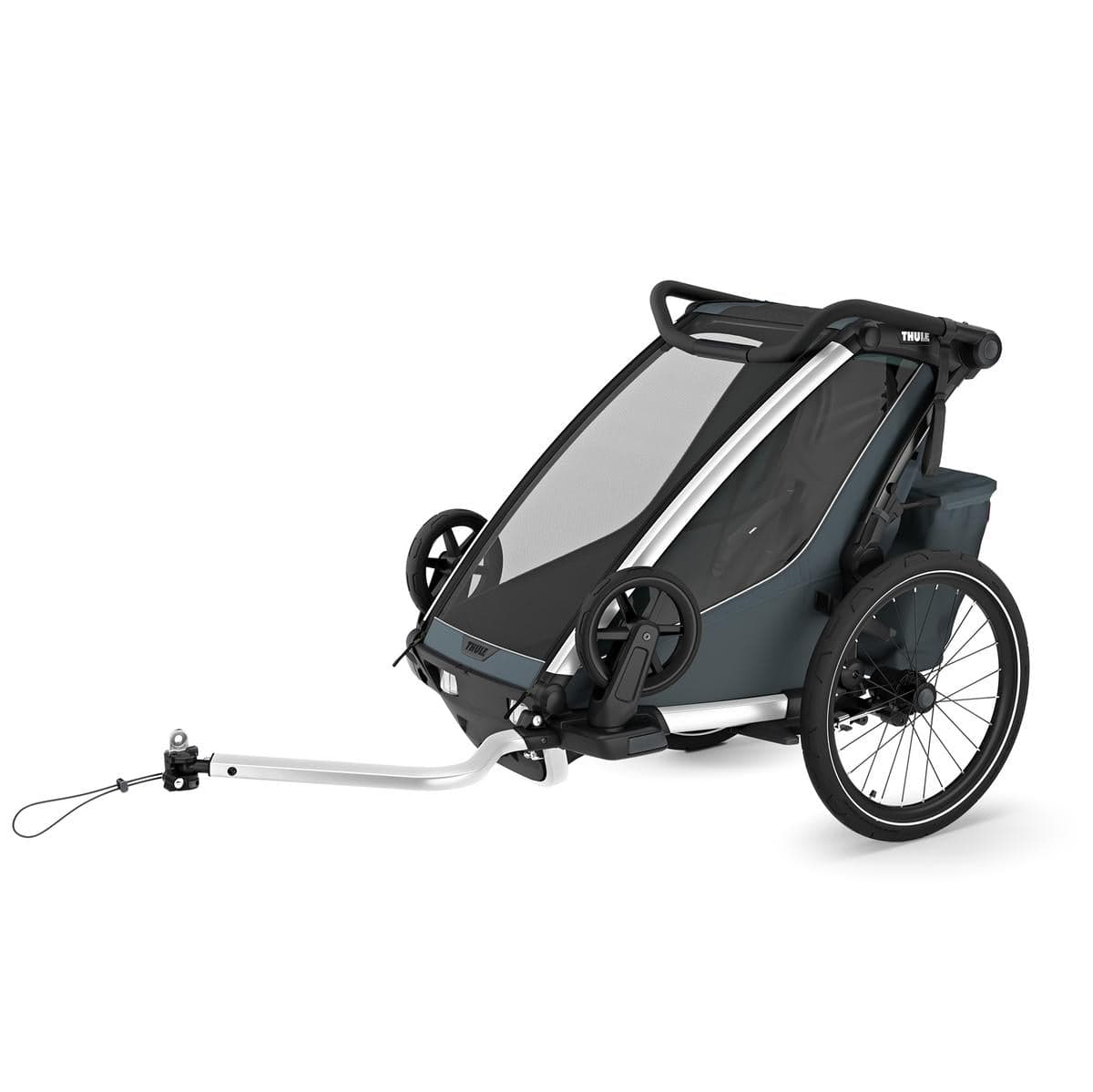 Thule Chariot Cross 2 Single Multisport Bike Trailer + Stroller - Dark Slate