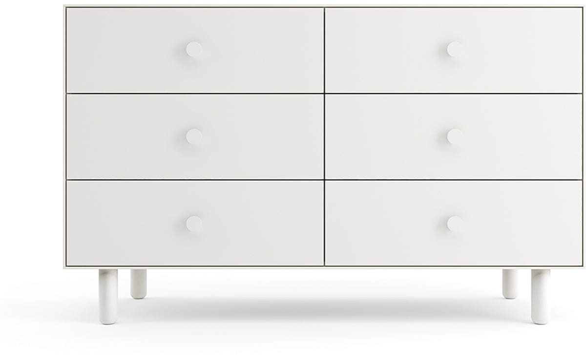 Oeuf 6 Drawer Dresser - Fawn - White - 1M6D-F-03