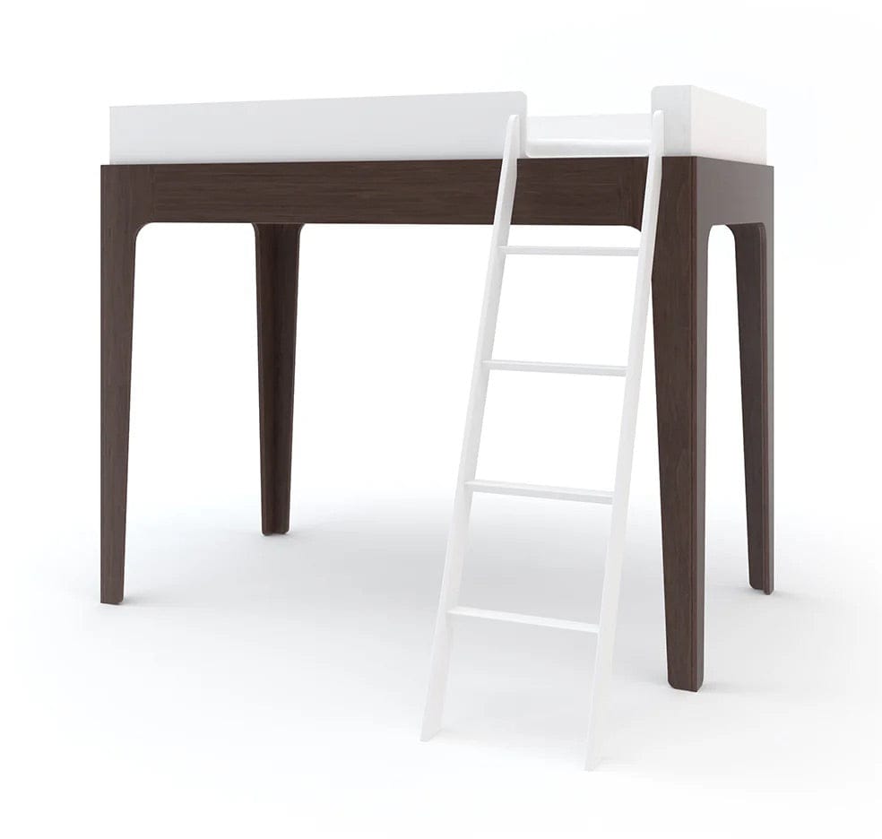 Oeuf Perch Loft Bed - Twin Size - White/Walnut - 2PTL02