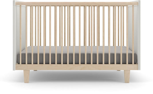 Oeuf Rhea Crib - White/Birch - 1RH01