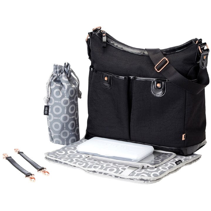 OiOi Black Balistic Hobo Diaper Bag - 6620