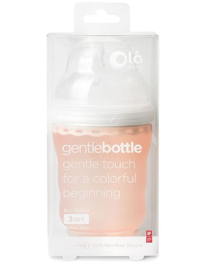 Olababy Gentle Bottle, 8oz - Coral - 80830