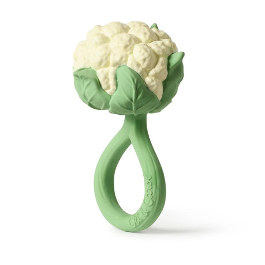 Oli and Carol cauliflower shaped baby teether ring