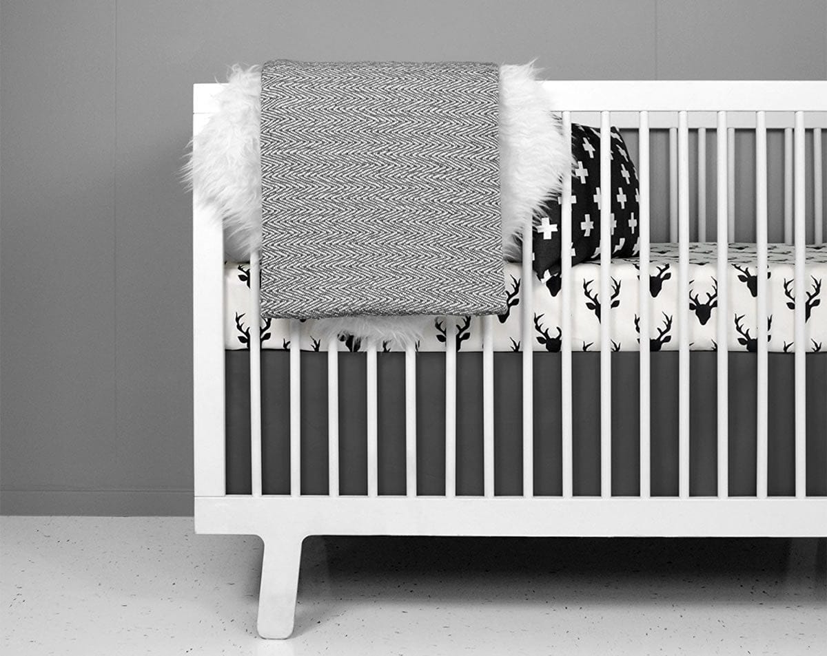 Olli + Lime Crib Sheet - Deer