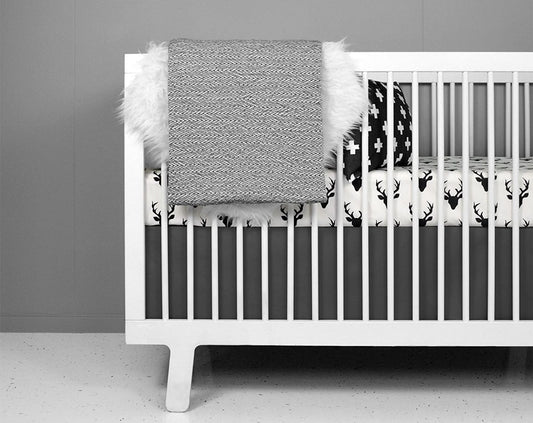 Olli + Lime Crib Sheet - Deer